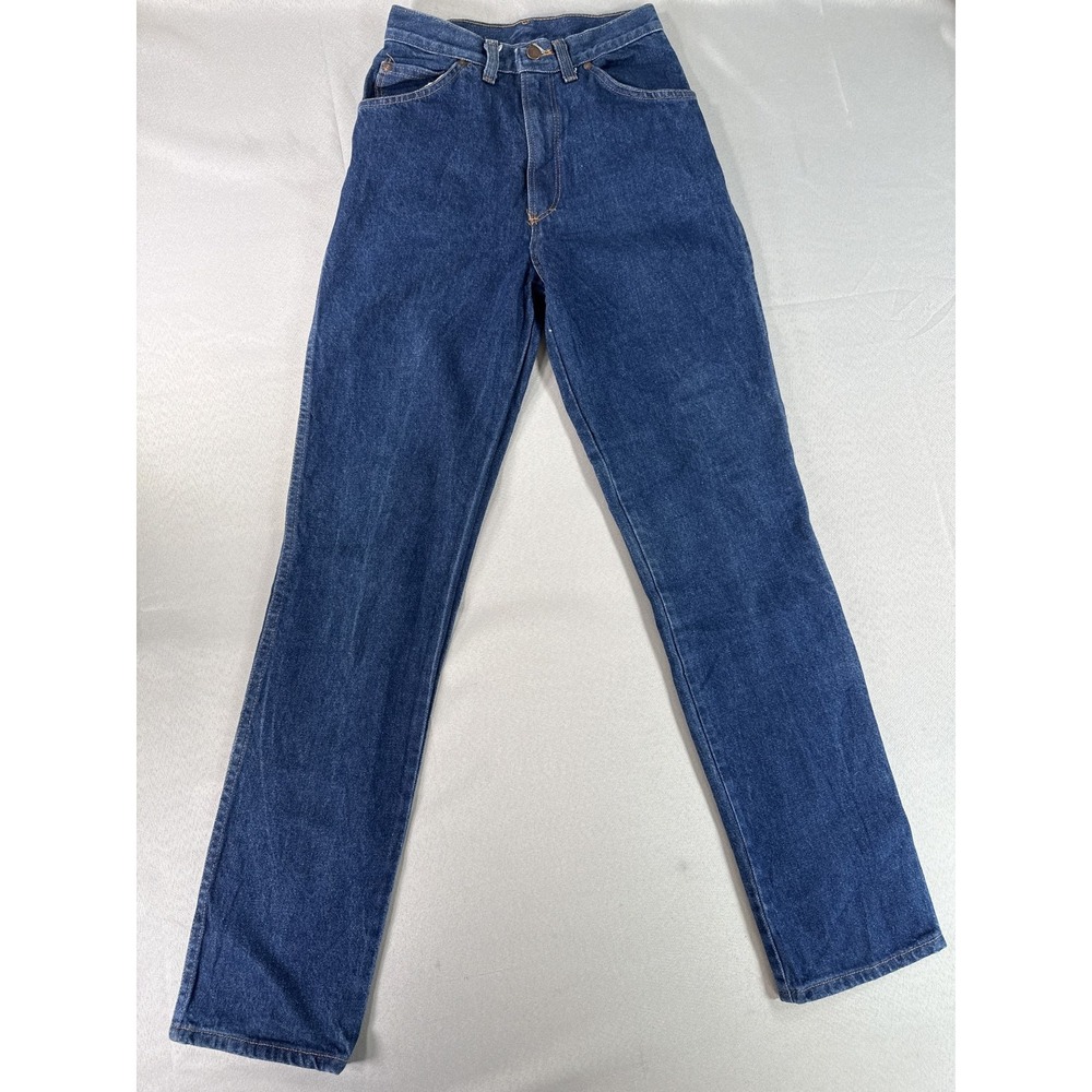 Unbranded‎ High Rise Straight Leg Jeans Womens 8 Blue 100% Cotton Vintage Denim